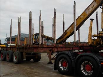 Лесной прицеп, Полуприцеп Nooteboom Tri Axle Timber Trailer, Hydraulic Crane, Hydraulic Rotating Grapple (Plating Certificate Available): фото 1