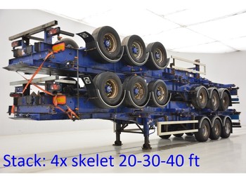 Полуприцеп-контейнеровоз/ Сменный кузов SDC Stack 4 x skelet 20-30-40 ft: фото 1